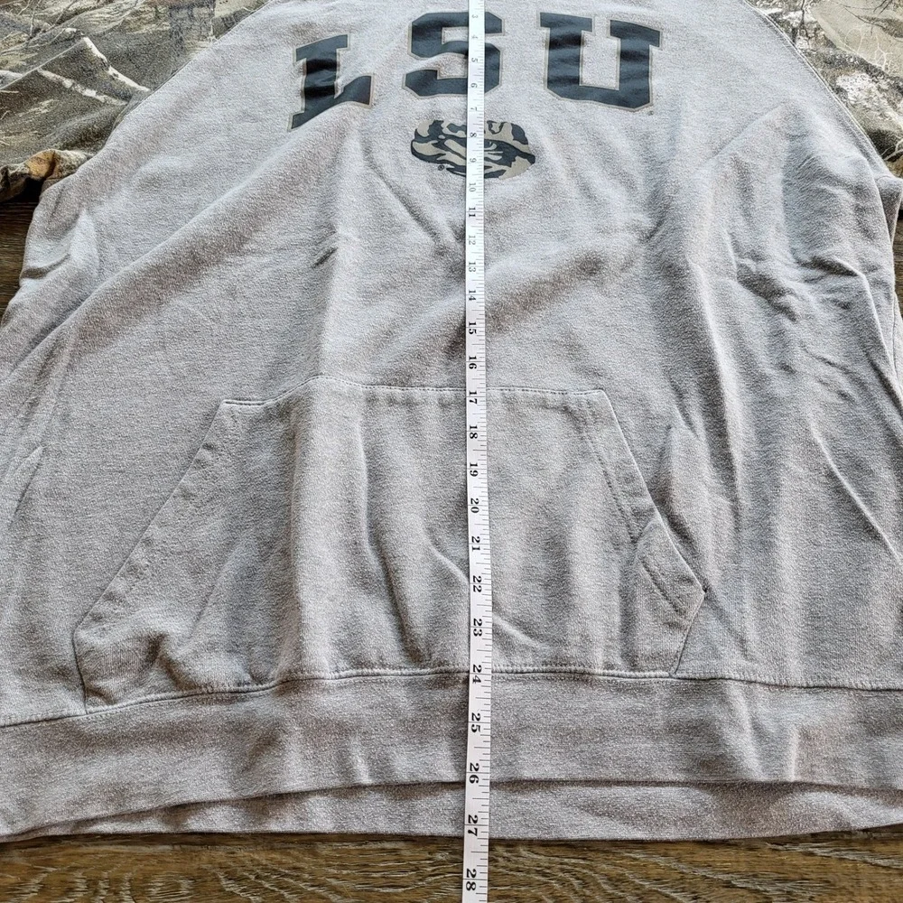 Colosseum LSU Tigers Mens XXL Hoodie Realtree Edge Camo Grey Pullover Sweatshirt